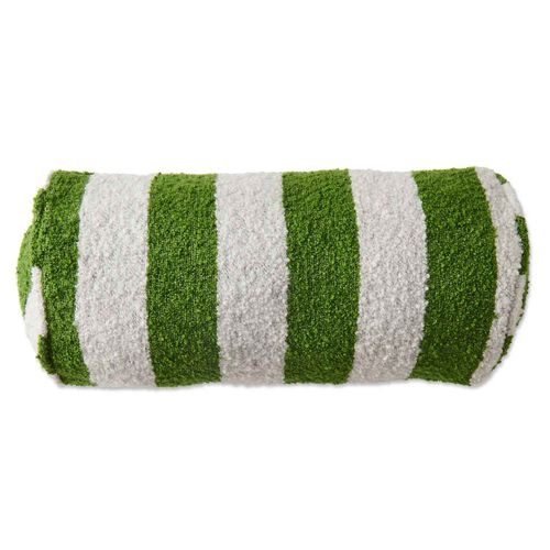 Kip&Co Moss Stripe Boucle Bolster Cushion